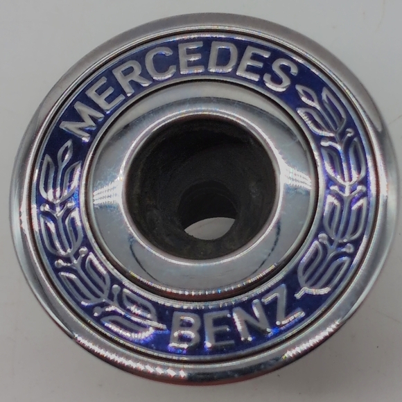 Mercedes Benz Blue and Silver Hood Ornament Base Cool Art Possibilities - Picture 2 of 4